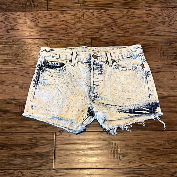 Levi’s 501 Acid Wash Mid Rise Shorts Size 25 - Picture 1 of 16